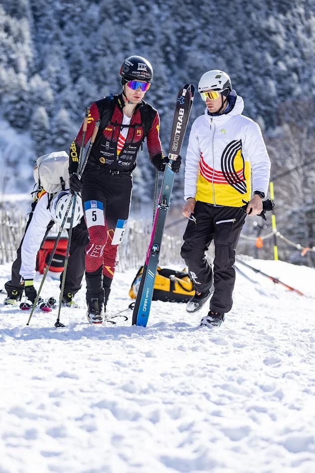 Maximilien Drion et Thomas Derême lors d’une course de ski-alpinisme